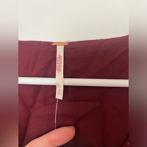 Free People Sully Mini Dress Floral Raisin Combo Festival Boho - Picture 16 of 16